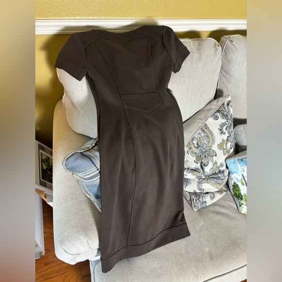 Diane Von Furstenburg Brown Stretch Quincy Dress Size 2 - Picture 5 of 10